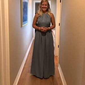 Weddington way high neck grey/blue dress